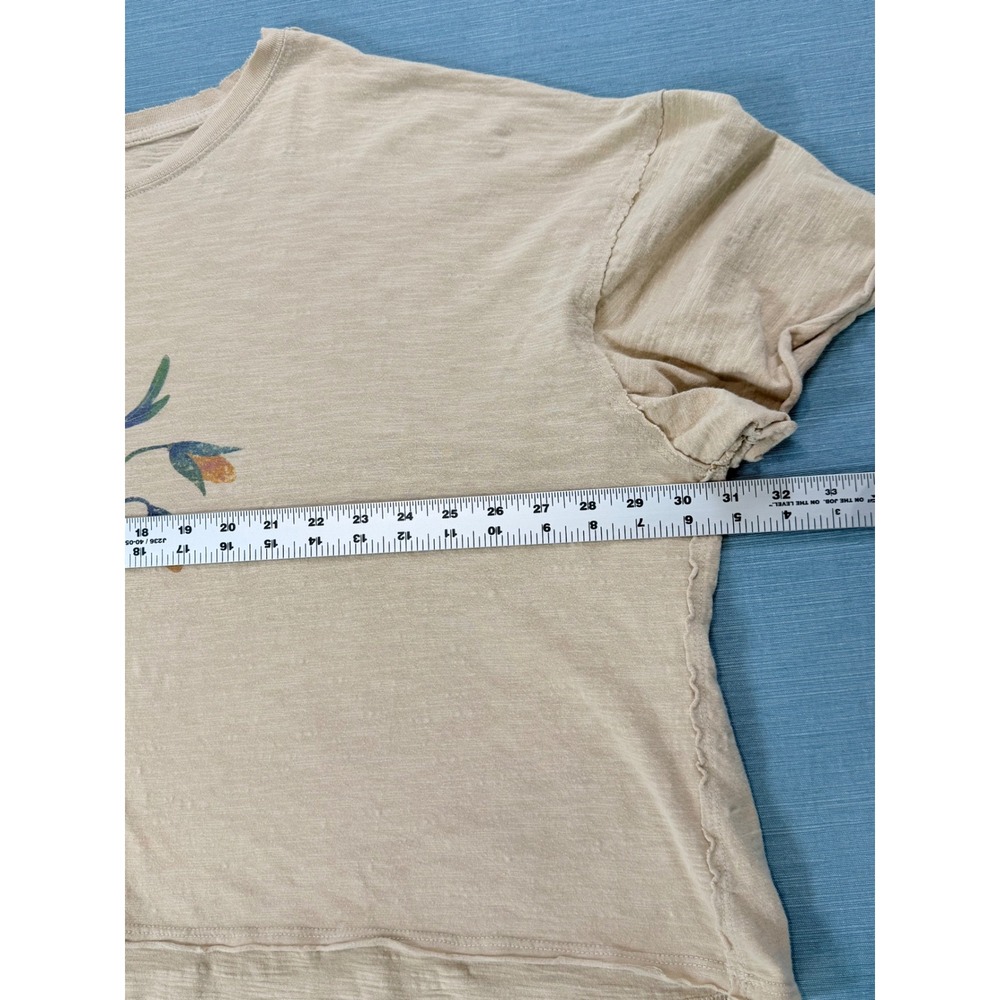Natural Life Graphic Tee Women L Tan Excellent Do What You Love Floral Boho - Picture 2 of 6